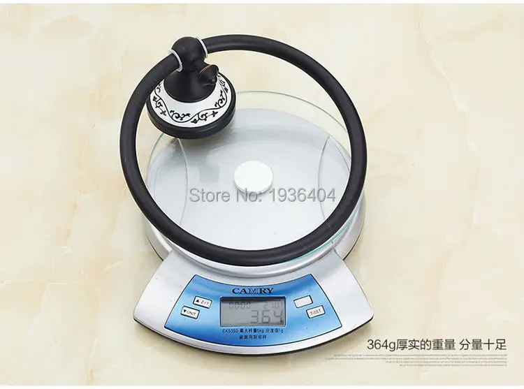 Аксессуары для ванной комнаты из черной бронзы античные латунные кольца