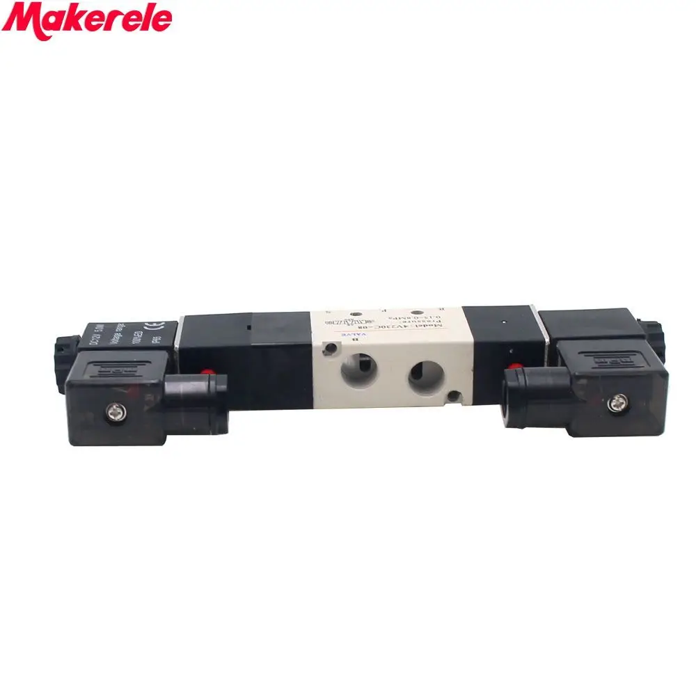 3 позиционный 5 ходовой Пневматический электромагнитный клапан 12VDC 4V210C 08