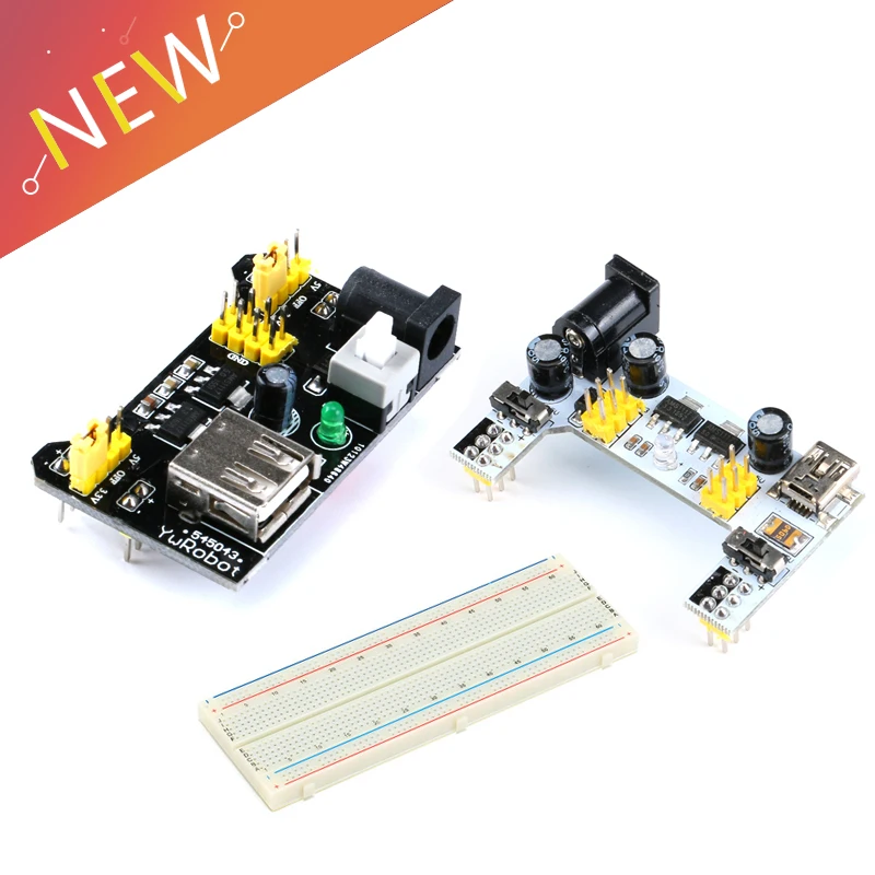 

3.3V/5V MB102 Breadboard power module+MB-102 830 points Solderless Prototype Bread board kit +65 Flexible jumper wires
