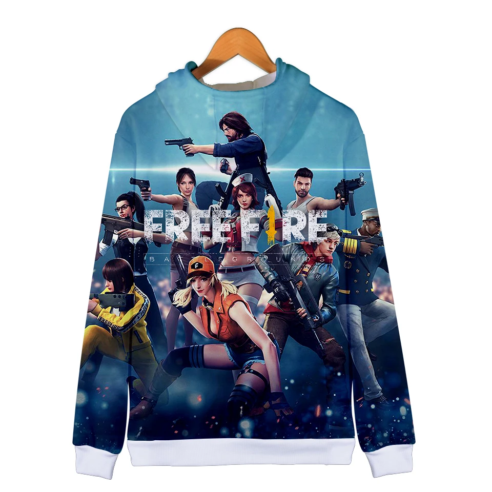 Хип хоп 3D free fire модная мужская толстовка с капюшоном на молнии Зимняя куртка популярный пуловер хлопковое пальто с длинными рукавами