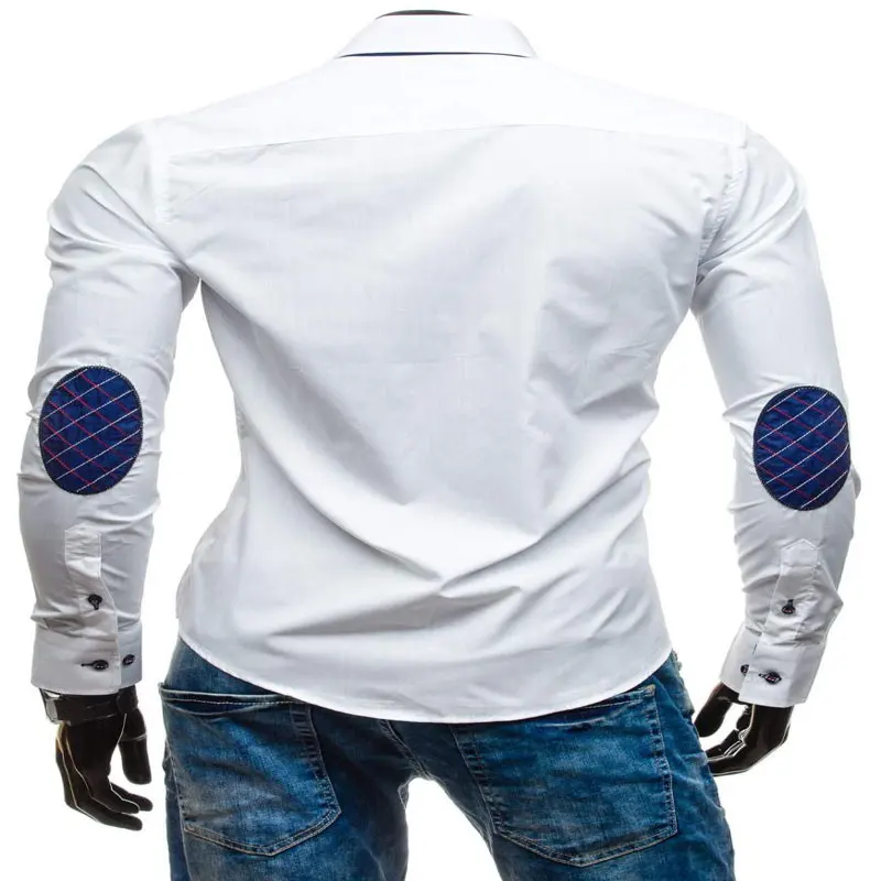 Новый Для мужчин модные тенденции-корейский longsleeve рубашка повседневная модная