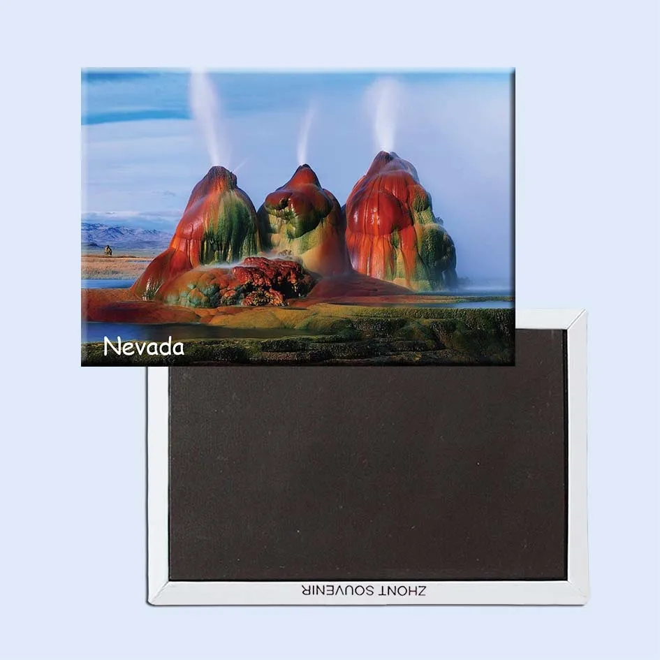 

Зеленый Fly Geyser, Невада, путешествие, картина, магниты на холодильник 21152