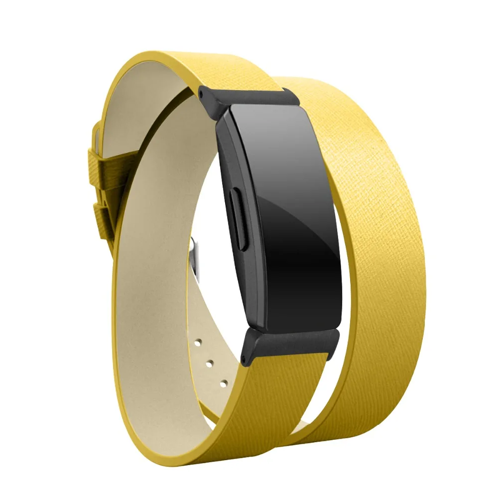 Черный роскошный сменный ремешок из натуральной кожи для Fitbit inspire/inspire hr наручный браслет watchstrap watch band высокое качество