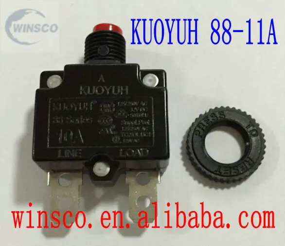 88-11A Red button 100% KUOYUH АВТОМАТИЧЕСКИЙ ВЫКЛЮЧАТЕЛЬ 88 серии 11A 10 шт./лот | Обустройство