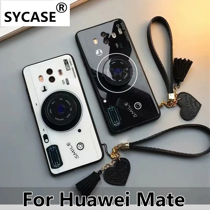 SYCASE стильная ретро камера стеклянная оболочка для huawei mate 20 Lite mate 20 Pro mate 10Pro чехол все включено противоударный чехол для женщин
