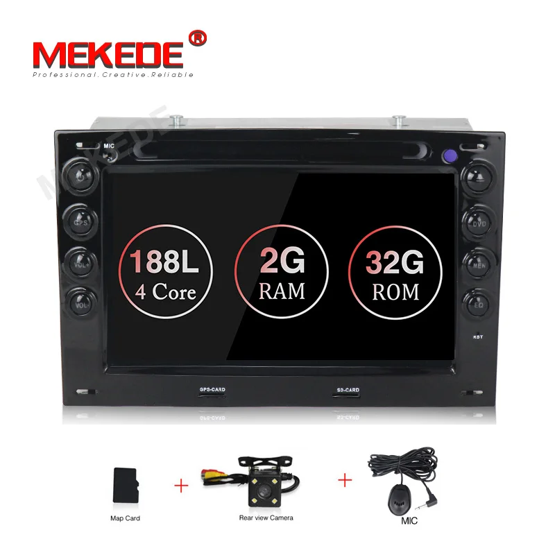 9.1 32G DVD camera MEKEDE HD 4 ядра 7 ''2 Din Android 8,1 dvd-плеер автомобиля для Renault Megane 2 ii 2006 2007 2008 2009 радио gps-навигатор RDS 1024*600 - Цвет: 9.1 32G DVD camera