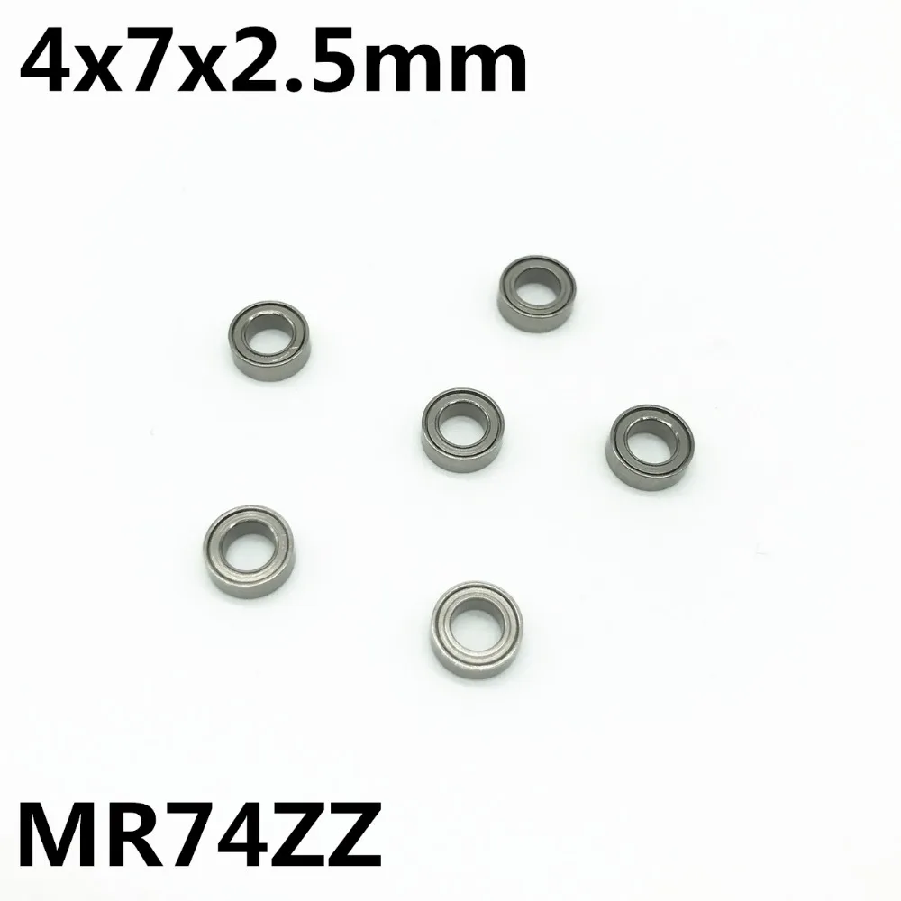 50 قطع MR74ZZ 4x7x2.5mm كرة أخدود عميقة تحمل مصغرة تحمل عالية الجوده المتقدمة عالية السرعة MR74Z MR74