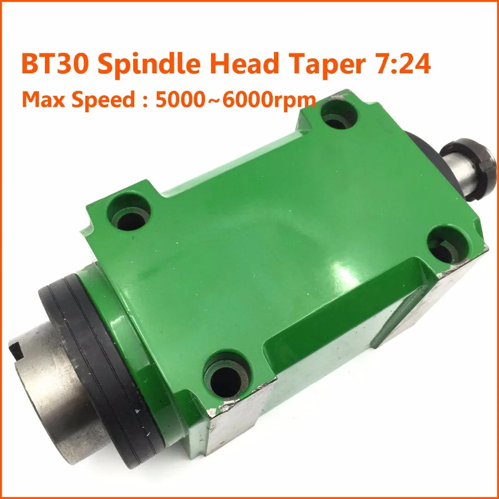 

Milling Spindle Head BT30 7:24 Taper 1.5KW 2HP Power Head Unit 5000~6000rpm Max Speed CNC Milling Machine