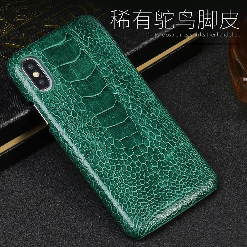 Оригинальный чехол из страусиной кожи для телефона iPhone 11 pro max 12 xr роскошный