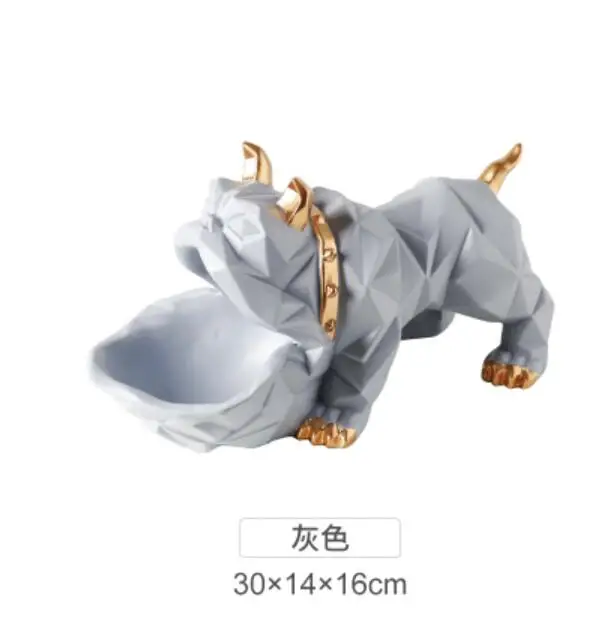 

Nordic Lucky Dog Geometric Animal sculpture Ornament Decorations Coffee table candy dish Door shoe key storage items ornaments