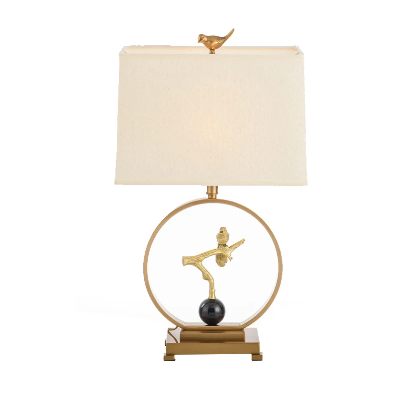 

Modern Simple Copper Table Lamp Bedside Bedroom Living Room Hotel Loft Table Lights Home Deco Desk Lamp Cover Loft Desk Light