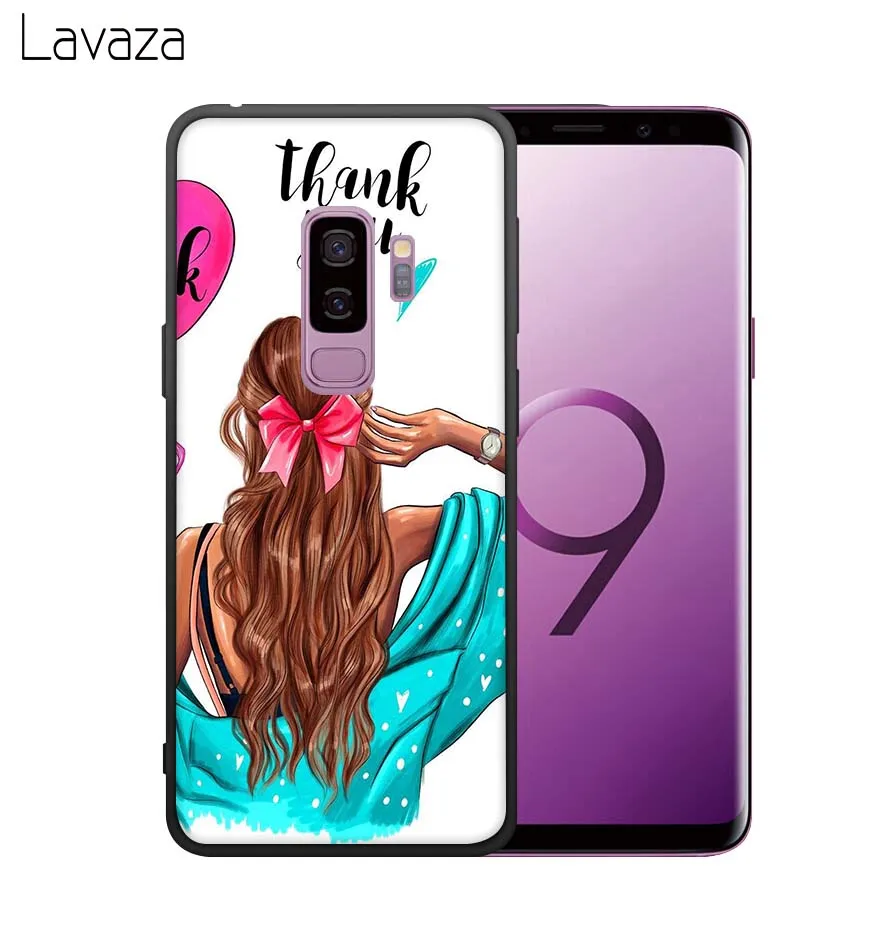 Lavaza Brown Hair Baby Mom Girl Soft Case for Galaxy A3 A5 2016 2017 A6 plus A7 A8 A9 J6 2018 A10 30 40 50 70 |