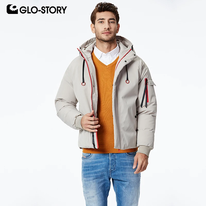 GLO-STORY отправлено из европейской мужской 2019 зимняя куртка мужская Толстая Уличная