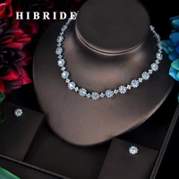 hibride luxury cz bridesmaid accessories jewelry sets for women necklace earrings bijoux set pendientes mujer moda 2018 n 598