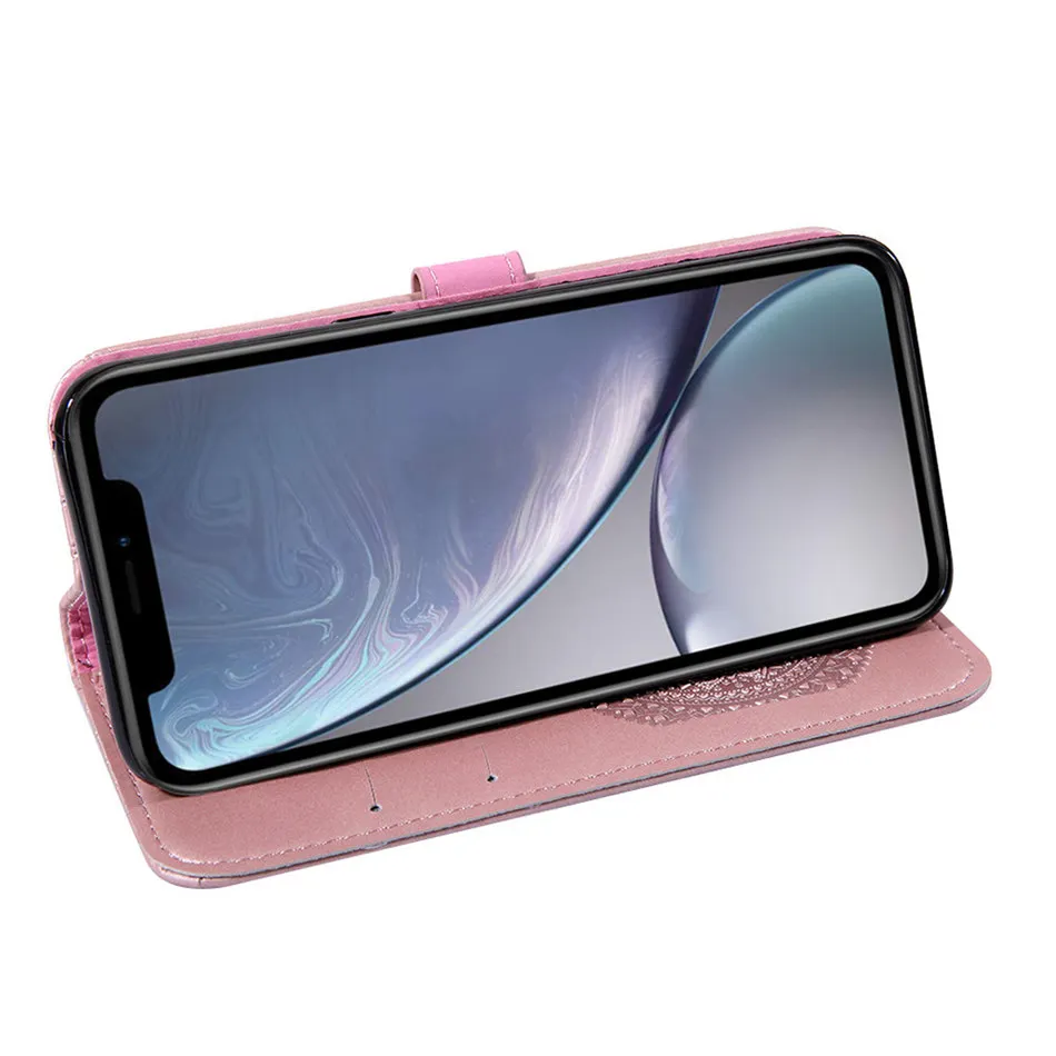 Чехол-книжка с объемной мандалой для Huawei P30 P20 Mate 20 Pro P10 P9 Lite Honor 8X 8A Y6 2018 Y7 2019