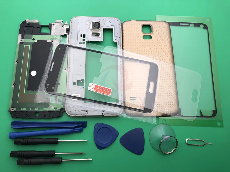 S5 новый полный корпус средняя рамка + резиновое уплотнение задняя крышка