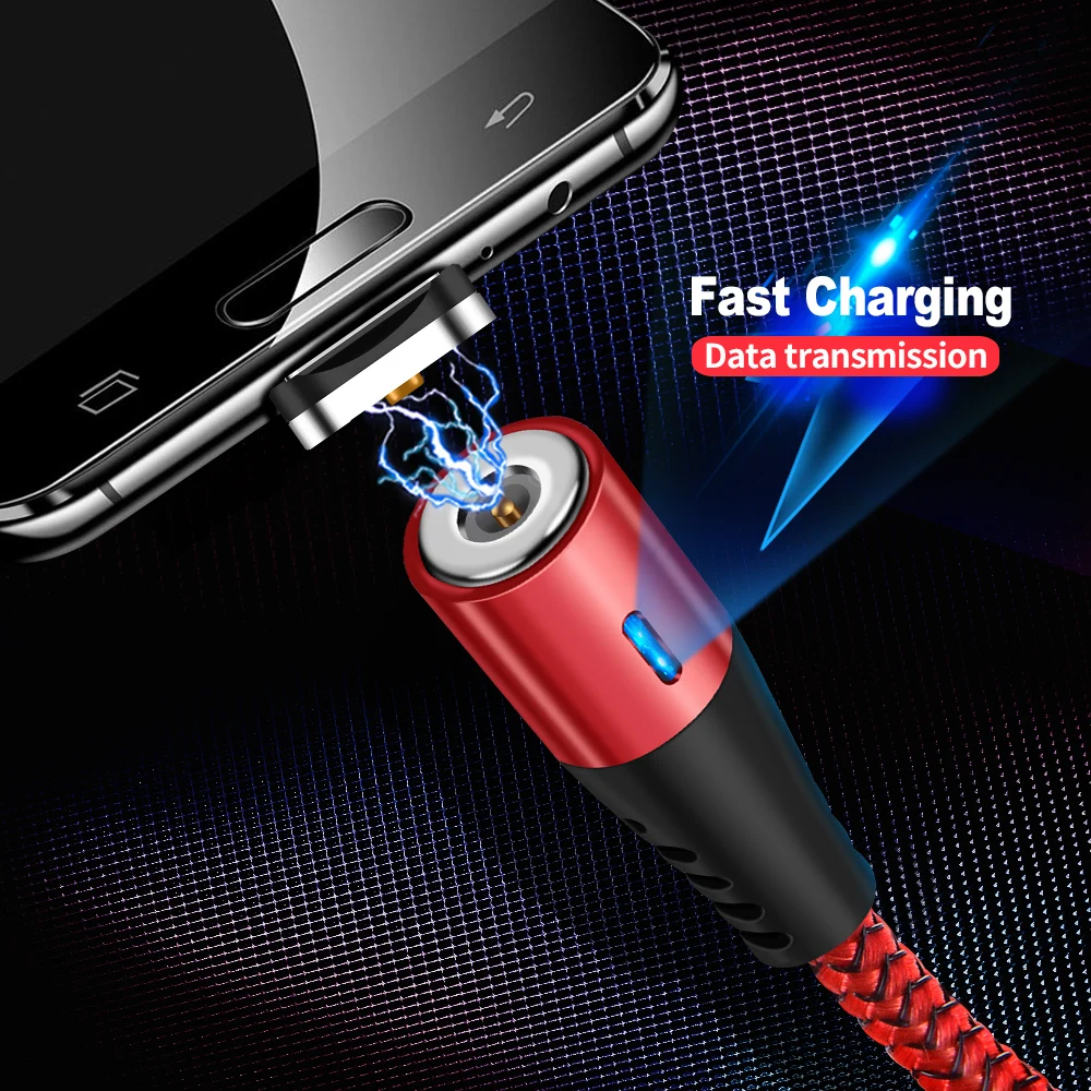 ROMICHW Магнитный USB кабель для передачи данных iPhone X XR Быстрый зарядный