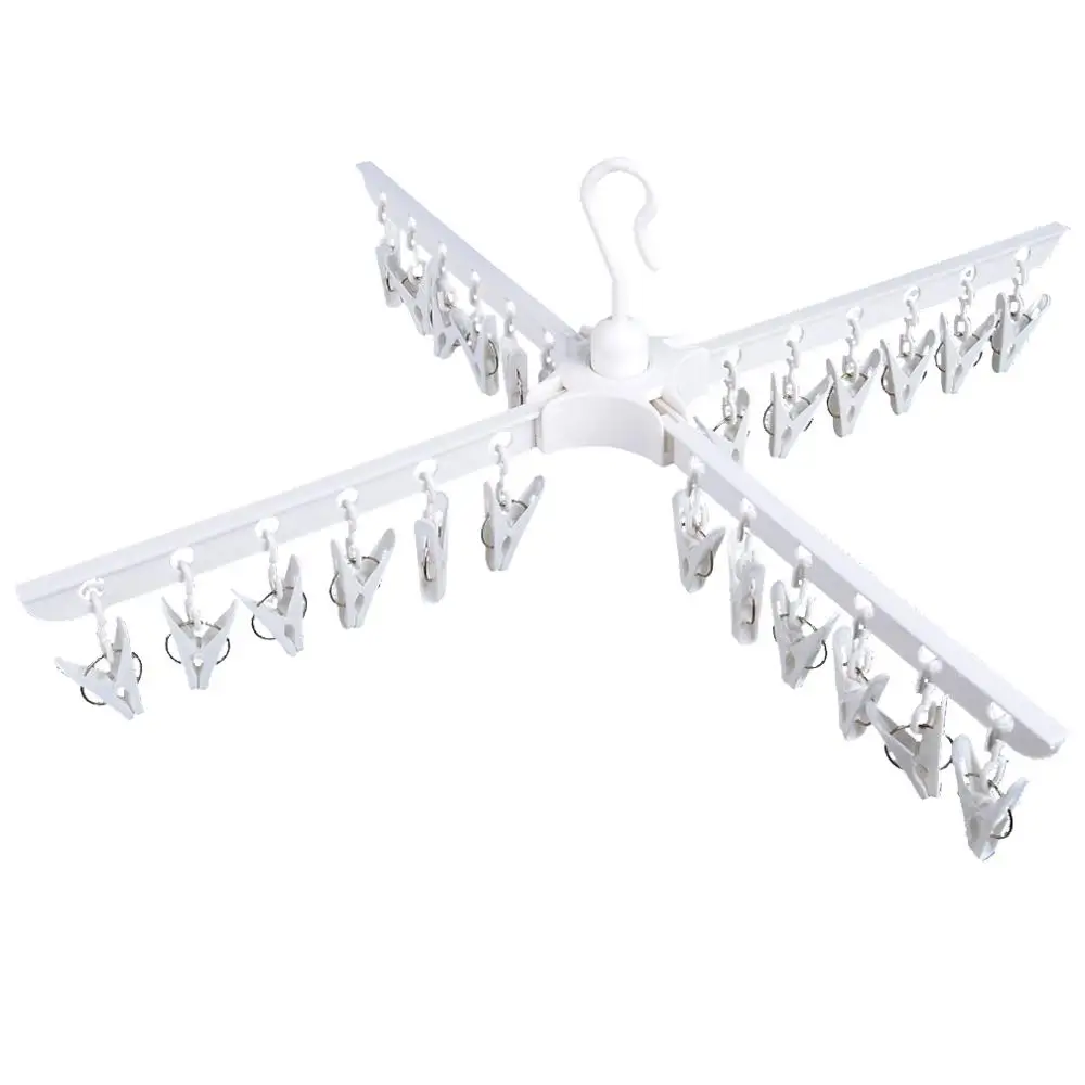 Clothespins(1Pc) 5 Слои складной Крытый сушилка для одежды для носков, сушка стеллаж для выставки товаров подвесная сумка для хранения вешалка штатив рубашка Прачечная висит пол стойки DQ1809 - Цвет: Clothespins(1Pc)
