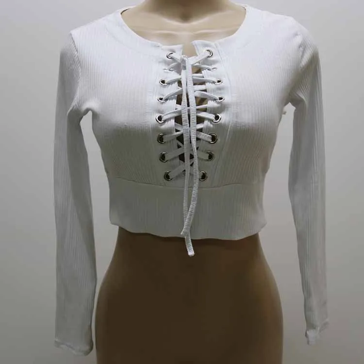 Новые женские сексуальные топы с v образным вырезом и длинными рукавами рюшами