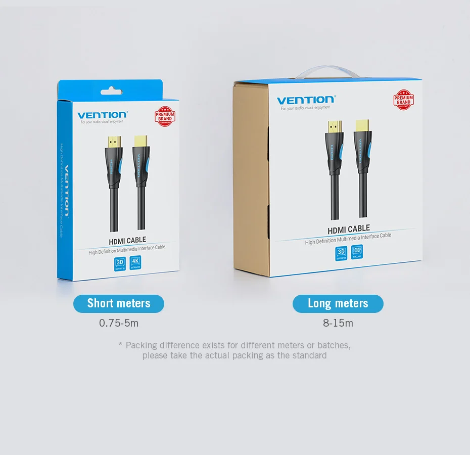 Vention HDMI кабель 4K HDMI к HDMI 2,0 позолоченный Соединительный кабель для разветвителя Переключатель HDMI кабель для HDTV lcd PS3 4 Pro 5 м 10 м