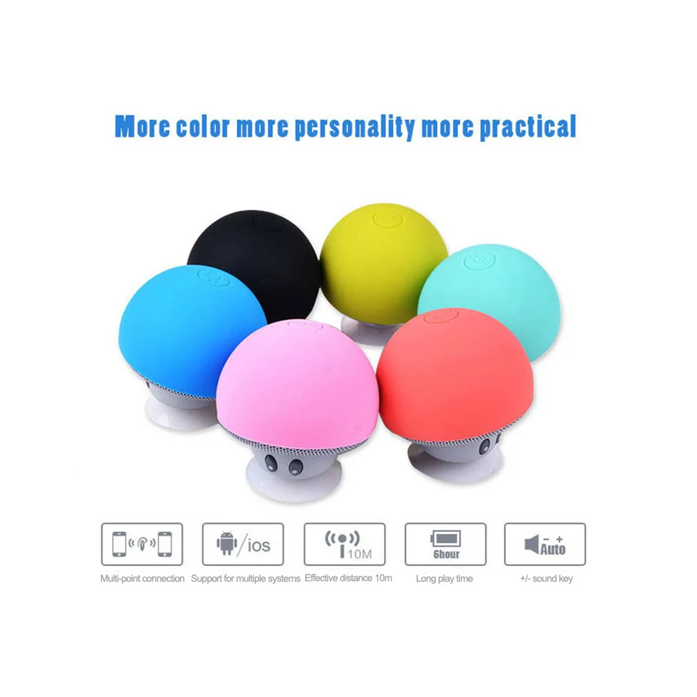 Bluetooth Колонка Pop с симпатичным грибом портативная беспроводная мини колонка