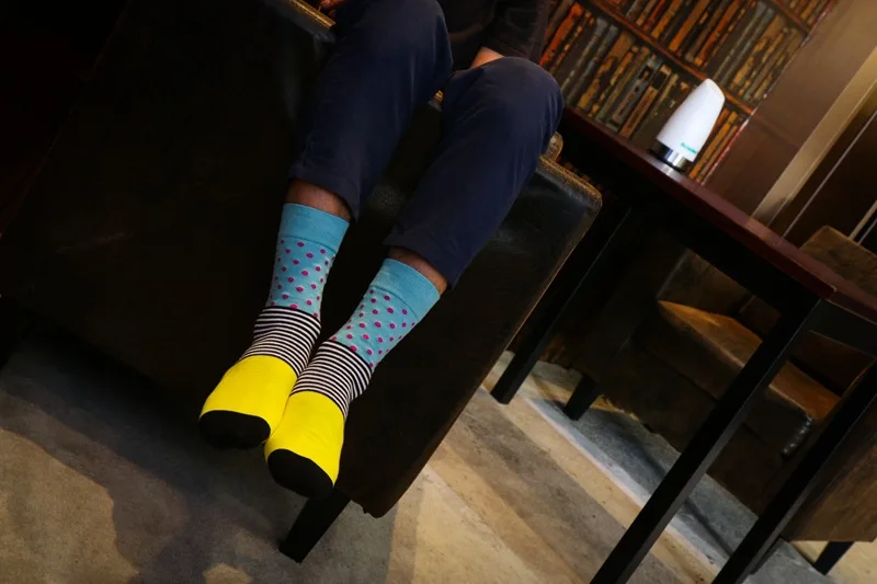 Jump Pioneer High Quality Mens Combed Cotton Socks Men's Casual Happy Fancy Socks Stripes Funny Cool Crew Socks Crazy Sox