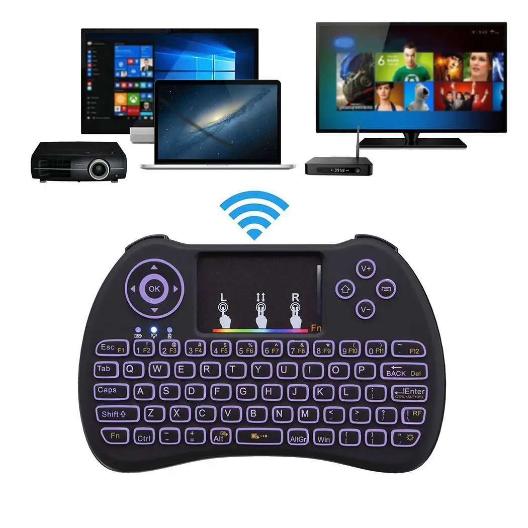 92 Keys 2.4GHz Backlit Wireless Touchpad Keyboard Mouse For PC/Television H9 keys wireless with Touchpad. | Компьютеры и офис