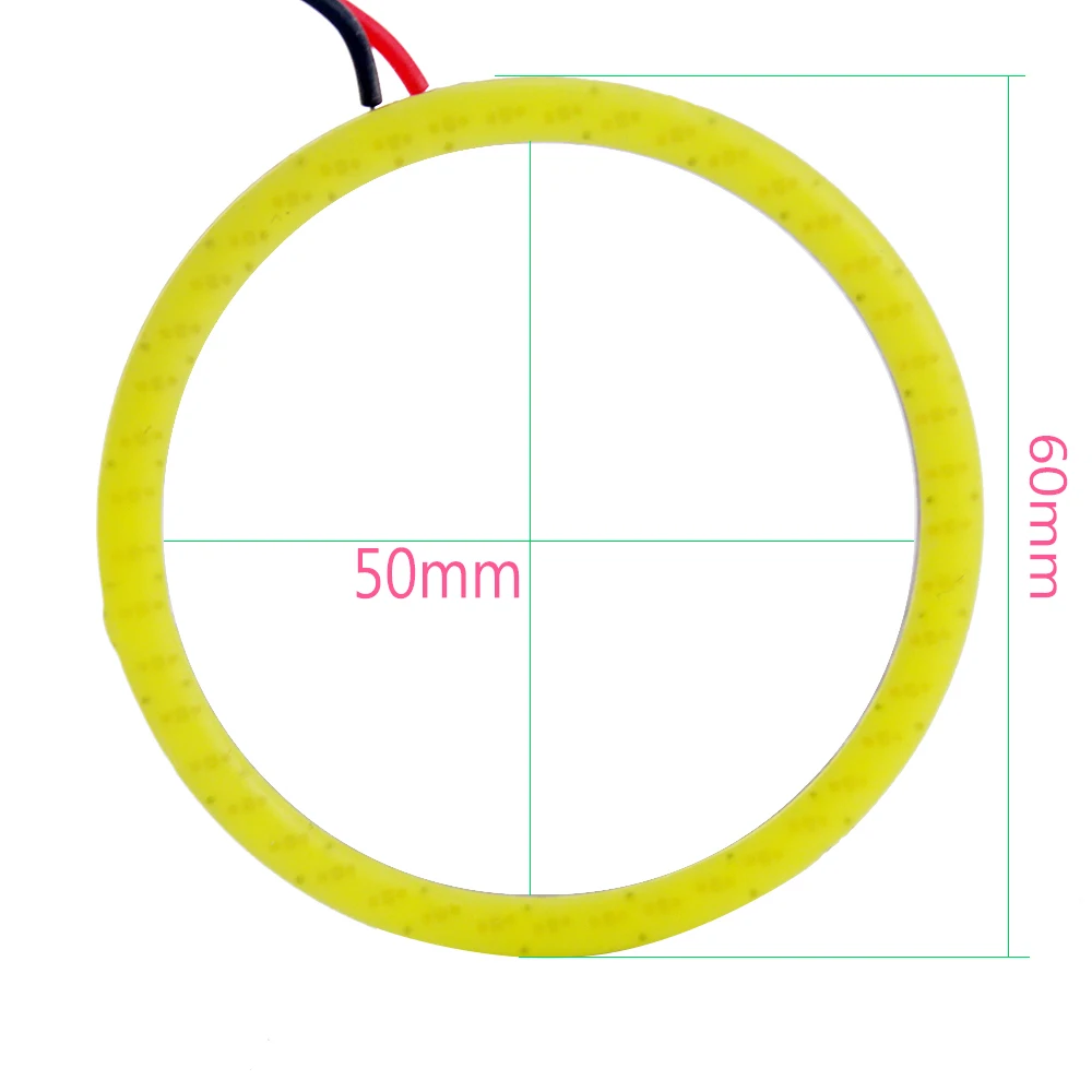 2 пары (4 шт.) 60 мм COB 45 SMD Angel Eye светодиодный Стайлинг автомобиля фары Halo Кольцо