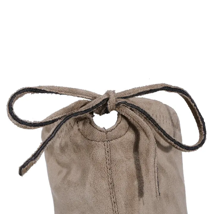 Новинка 2020 облегающие сапоги из искусственной замши привлекательные Женские