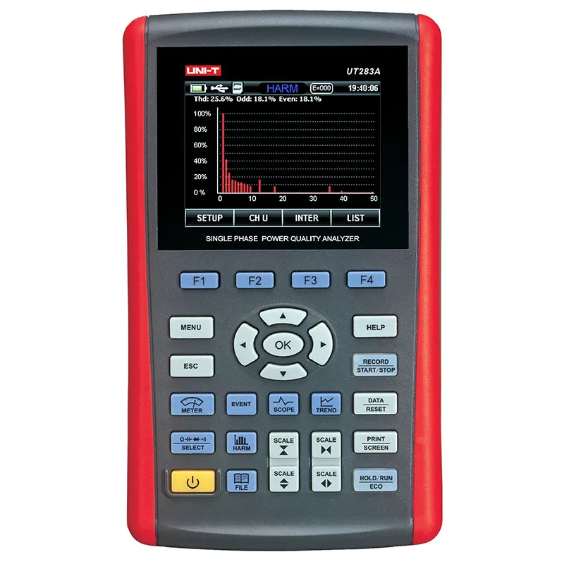 UNI-T UT283A Single-phase Power Quality Analyzer Tester True RMS Measurement Data Record USB Communication | Инструменты