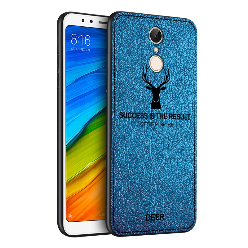 Ipngve текстуру кожи силиконовые края обложка чехол для Xiaomi Redmi 5 портмоне смартфона