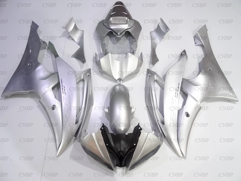 Для YAMAHA YZFR6 2011 полный комплект кузова 2008 2015 серебристый белый корпус для 2014