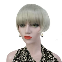 strongbeauty 1920s 20s adult roaring flapper jazz gatsby short bob costume wig synthetic wigs white
