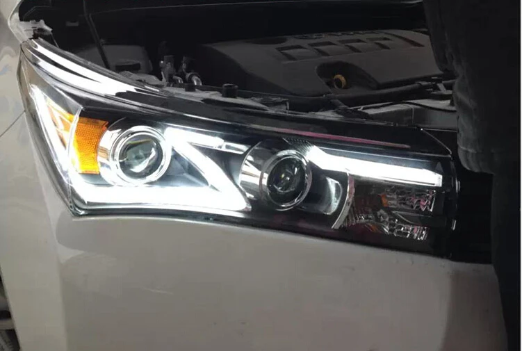 Автомобильный Стайлинг для Corolla фары altis год светодиодный задний фонарь DRL hid лампы Биксеноновые линзы Высокий Низкий луч парковка противотуманные фары