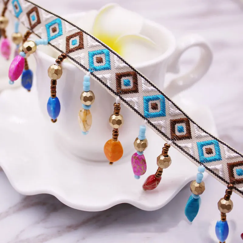 1 ярдов/партия бахрома отделка ткань кружева с кисточками для штор украшение