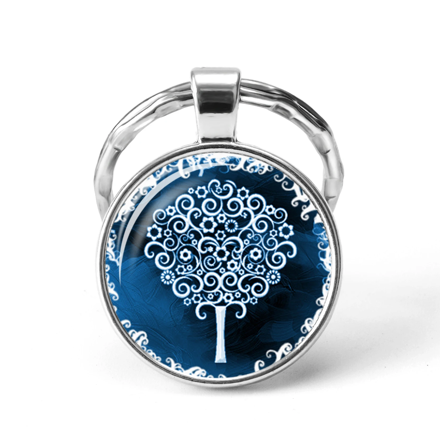 2019 новые модные брелки Дерево жизни бижутерия со стеклянными кабошонами