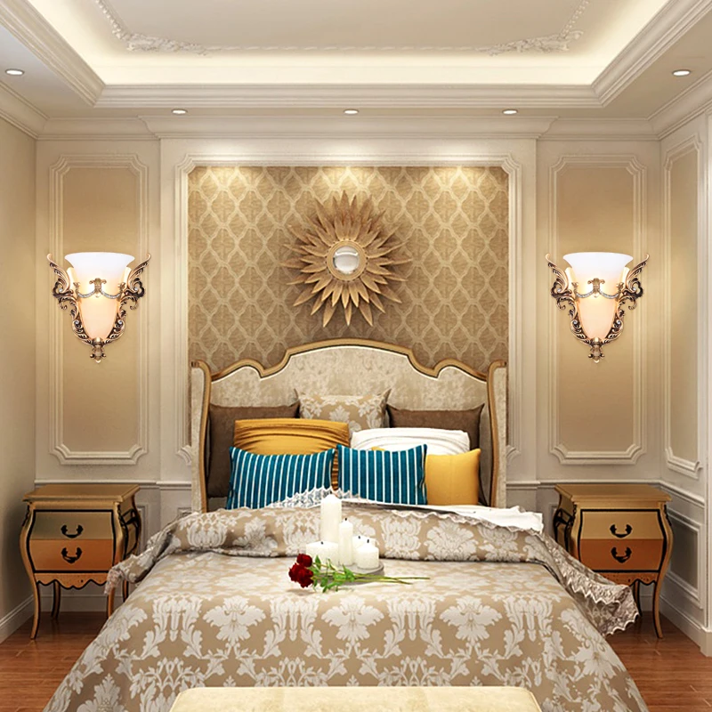 Настенный ретро-светильник в деревенском стиле классический прикроватный