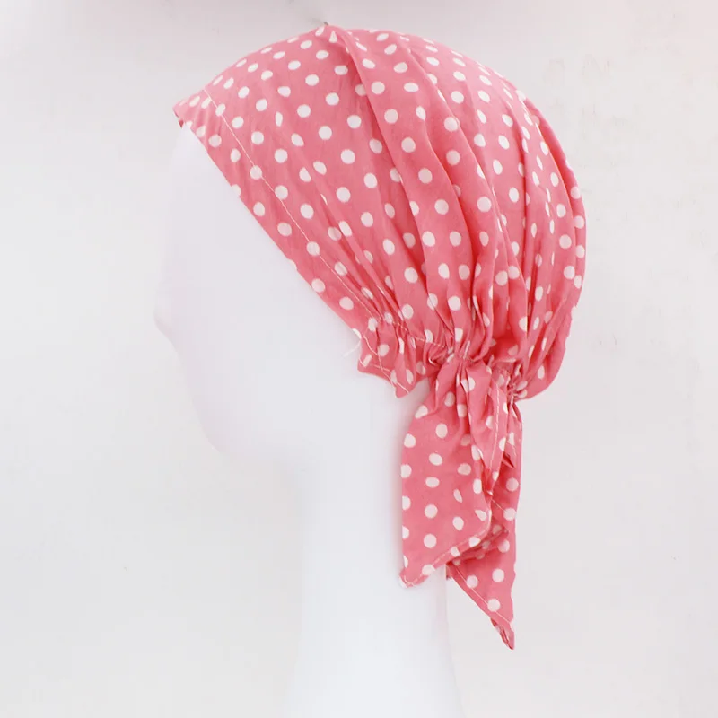ALTOBEFUN Dots женские банданы женские сельские кепки s Girl хип-хоп Эластичный Тюрбан Кепка женское украшение на голову химиотерапия шляпа полиэстер BD006