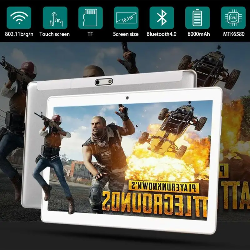 OEM бренд 10 дюймов 2.5D изогнутый экран Android 8,0 2560*1600 ips 1G+ 16G Dual SIM 3G Телефонный звонок десять ядер wifi планшет 8000mAh 13MP