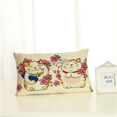 8 HD 30x50 кошка узор Housewear стул мягкий чехол мягкий комплект наволочек Almofadas хлопковые льняные квадратные - Цвет: 8