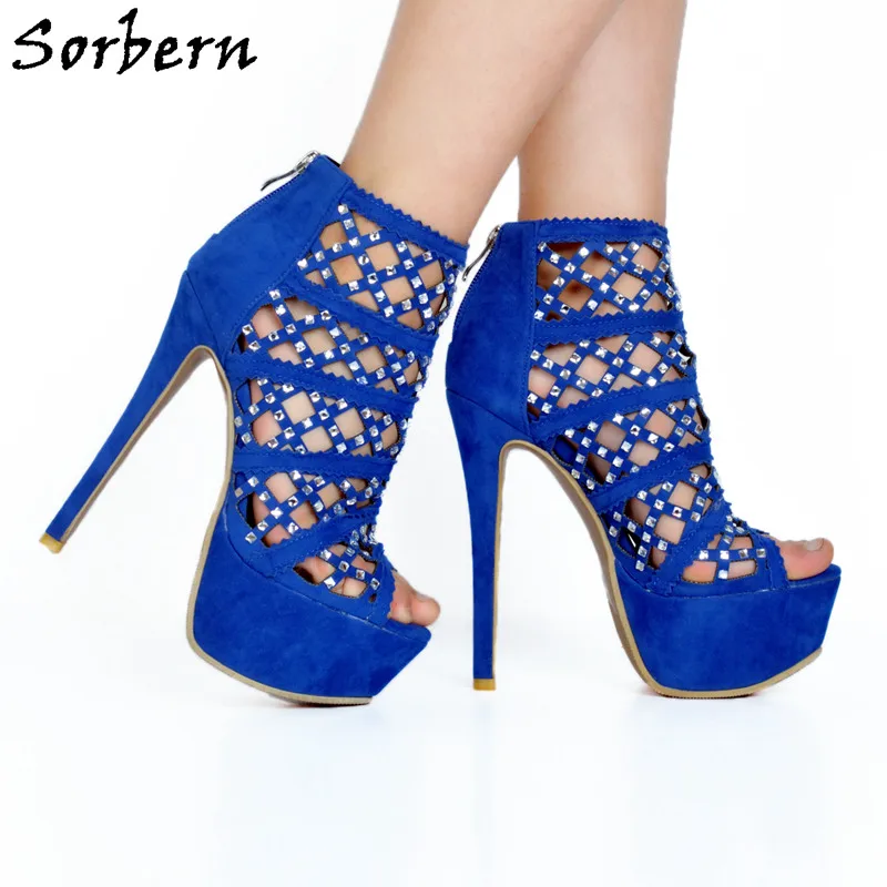 Женские босоножки с вырезами на высоком каблуке и платформе|woman sandals rhinestone|sandals high