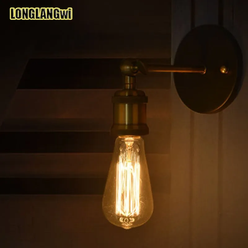 Винтажный Лофт Эдисона настенный светильник для балконного входа Американский