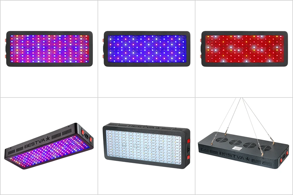 Светодиодная лампа для выращивания светильник полный спектр BESTVA 600 W/1000 W/1200 W/1500 W/2000 W/3000 Вт светодиодные лампы для комнатных растений палатка для выращивания овощей bloom переключатель Фито