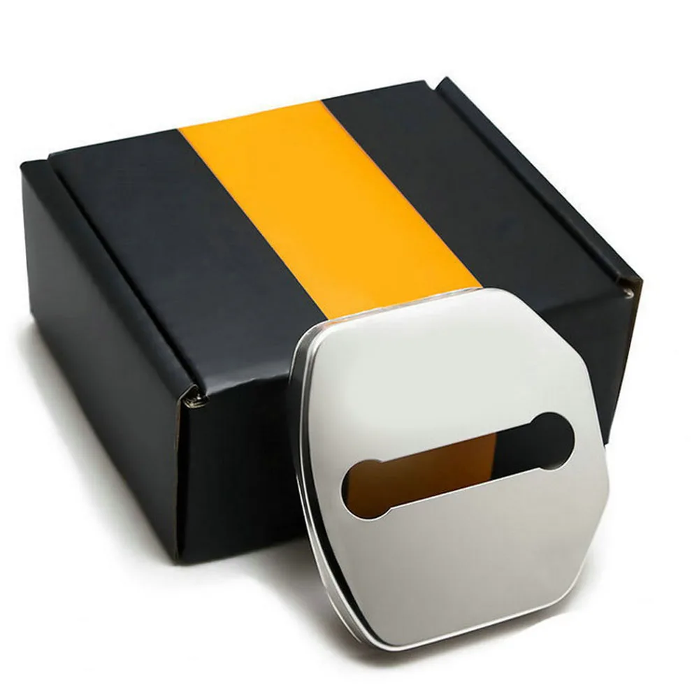 4 шт. отделка дверного замка Защита Чехол из нержавеющей стали для Ford kuga edge ESCORT aurus