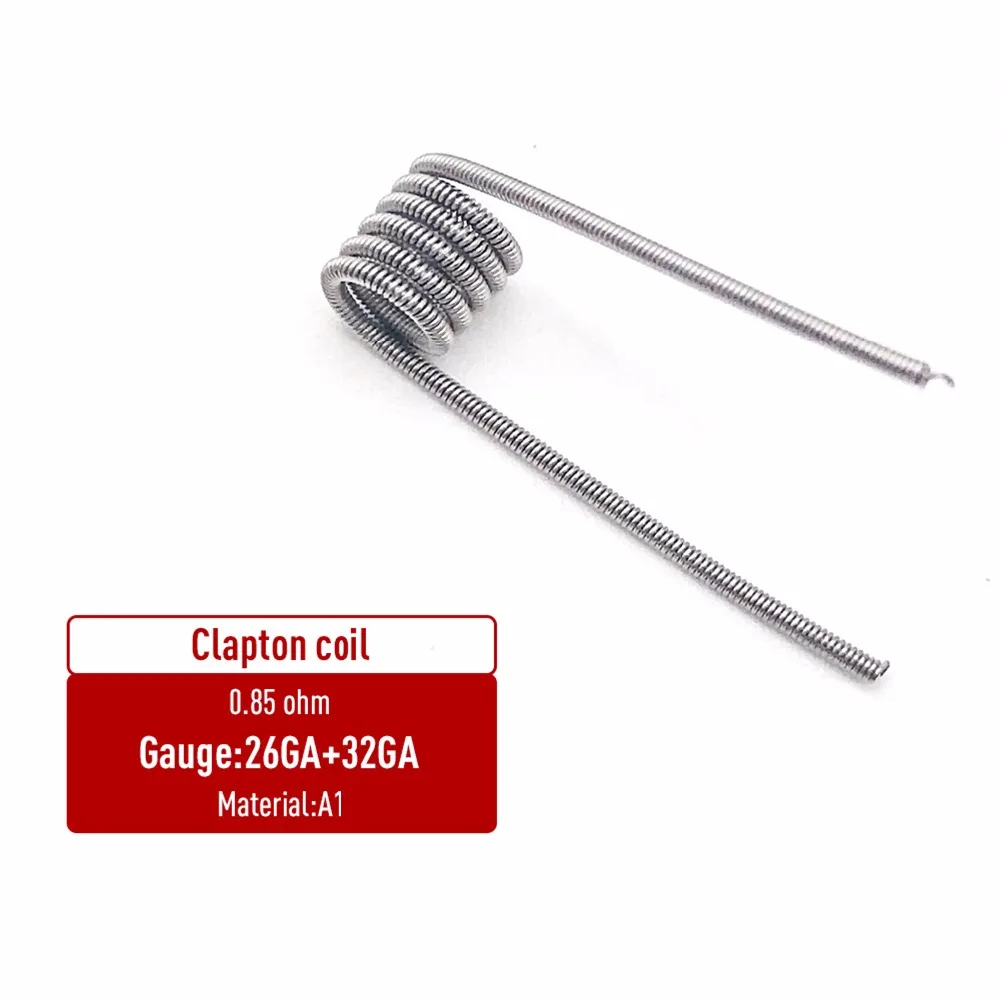 Volcanee 50/100 шт Alien Clapton катушка Tiger Hive Quad плоская витая смесь скрученная Плавленая