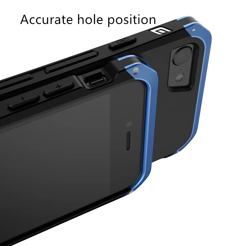 For iPhone 7 8 7plus 8plus Luxury Armour Metal silicon Aluminum +PC Phone Case iphone7 iphone8 Shockproof phone case |
