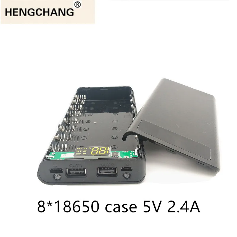 Лидер продаж 5 В двойной USB 8*18650 блок питания зарядное устройство для мобильного