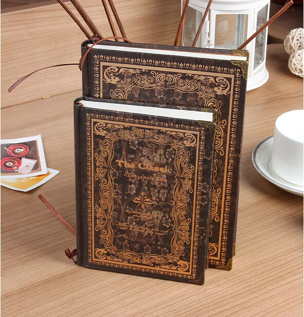 Классический цветок винтаж тетрадь Мода Дневник Блокнот в твердом переплете для