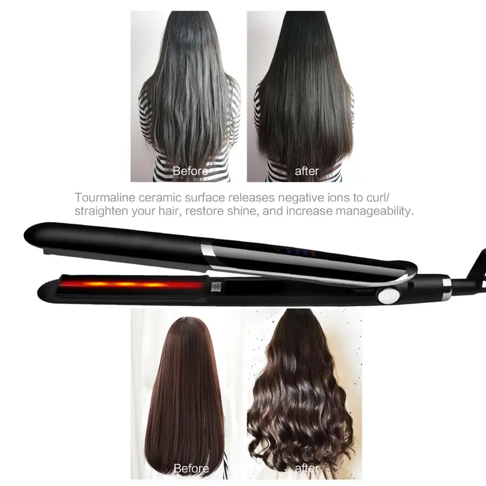 

Professional Hair Straightener Negative Iron Infrared Hair Straightening Flat Iron Curling Iron Hair Styling Tools