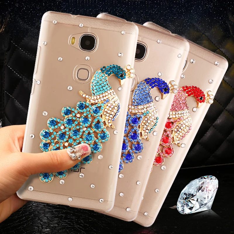 Чехол для Honor 6A iSecret чехол Huawei honor 5 0 дюйма блестящий с павлином и стразами чехлы